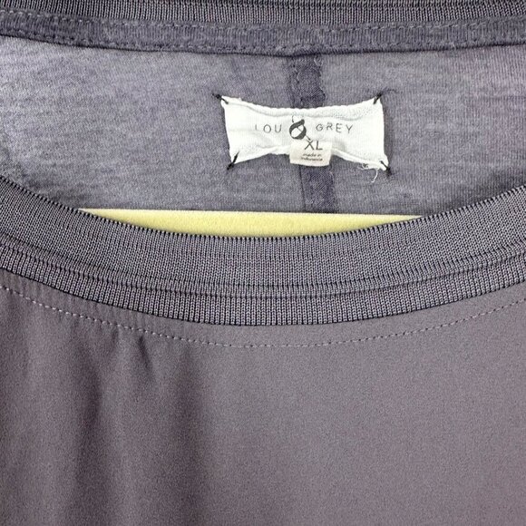 Lou & Grey Long Sleeve Tunic Top XL Gray Soft Lightweight Relaxed Fit - Picture 3 of 8